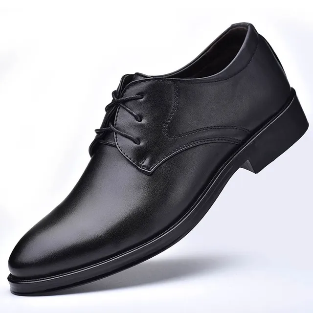 Formal Shoes Leather Pointed Toe Fashion Groom Wedding Shoes Men Oxford Shoes 5