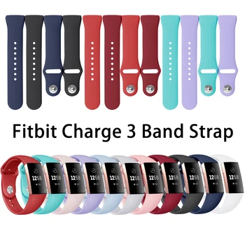 

For fitbit band Silicone Strap Smart watch Bracelet for Fitbit Charge 3 Strap Sport Replace Accessories