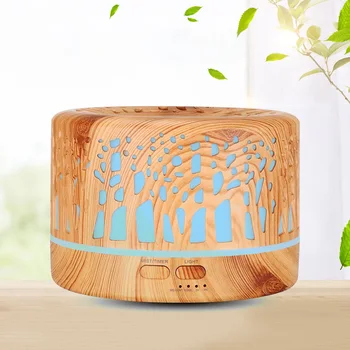 

Aromatherapy Diffuser Essential Oil Diffusers Tree Wood Grain Ultrasonic Air Humidifiers with 7 Colors LED Light for Home Office