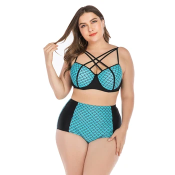 

DROZENO Bikini lady Grande taille deux pièces maillot de bain Push Up 2 pièces Tankini 2019 grande taille maillot de bain pour l