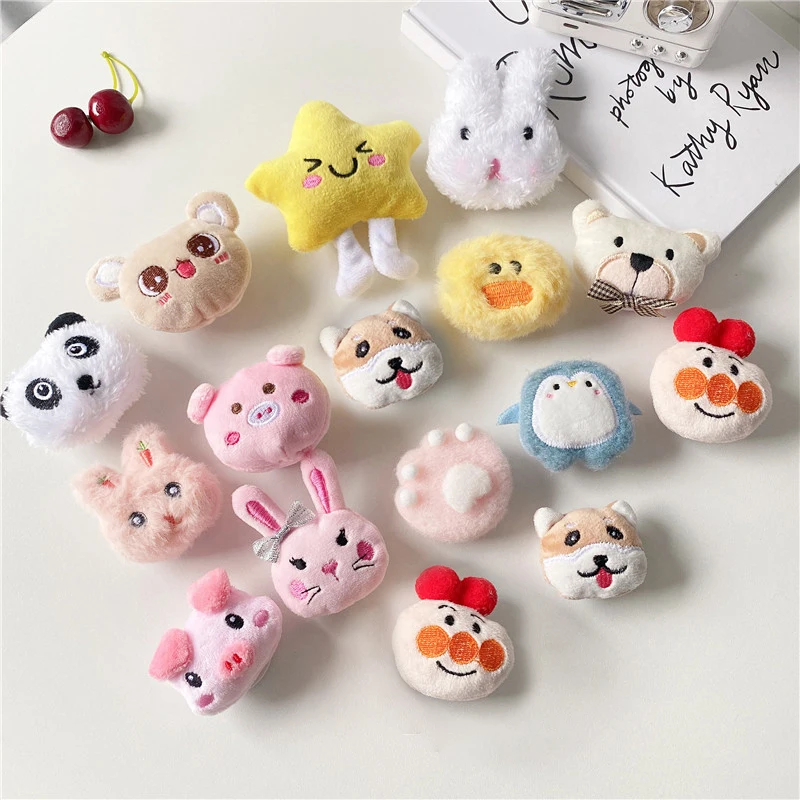 

New cute cartoon plush doll ring folding bracket airbag bracket lazy bracket mobile phone ring bracket mobile phone accessories