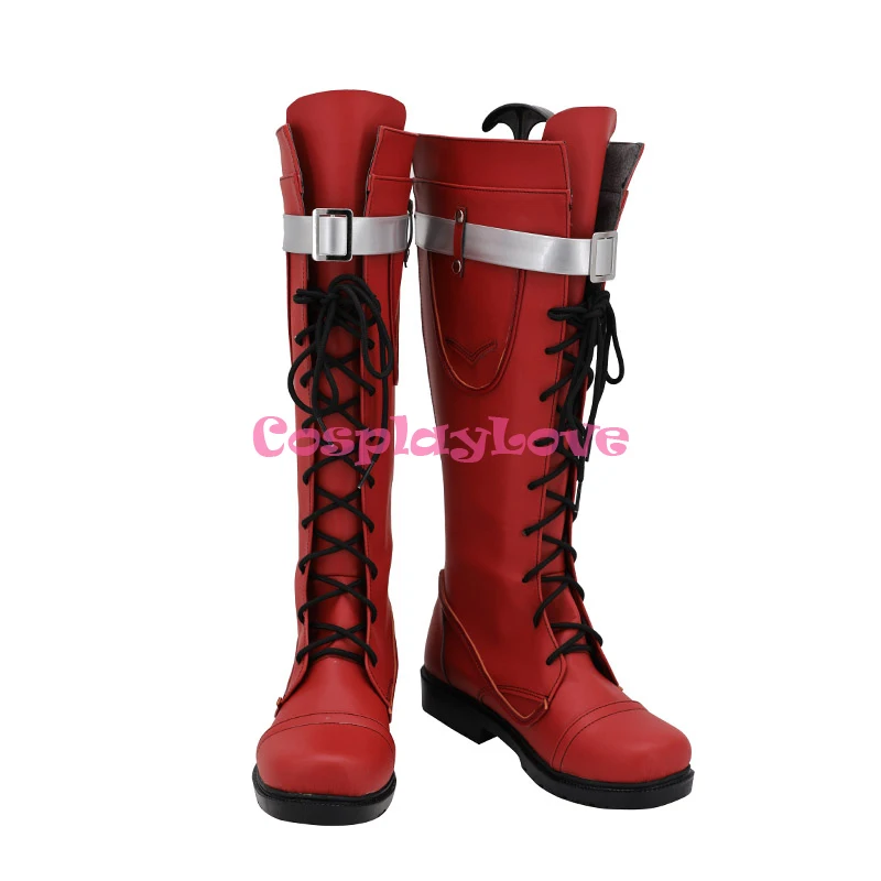 My Hero Academia Boku no Hero Akademia OCHACO URARAKA Red Cosplay Shoes Long Boots Custom Made CosplayLove (2)