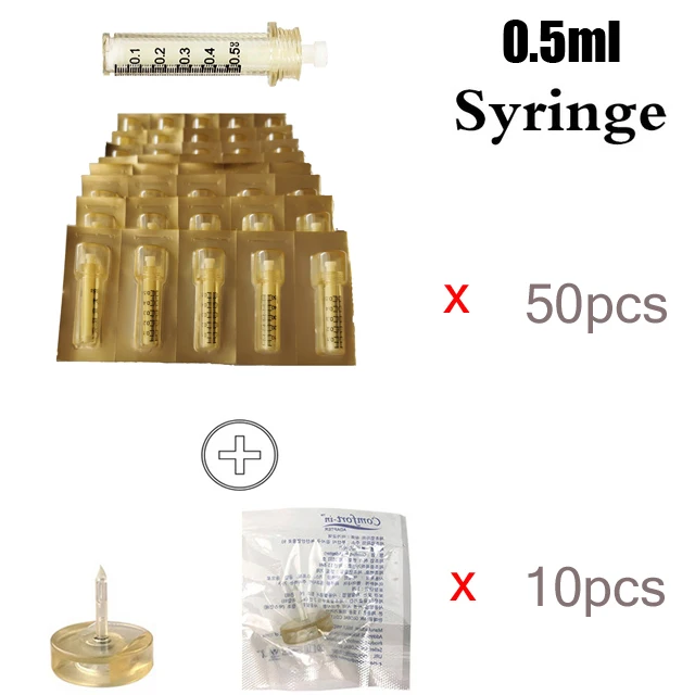 50pcs 0.3ml syringe Ручка гиалурона высокого давления гиалуроновая кислотная ручка наполнитель для губ шприц-ручка анти разглаживает морщины шприц для воды игла Распылитель ручка - Цвет: 50pcs 0.3ml syringe