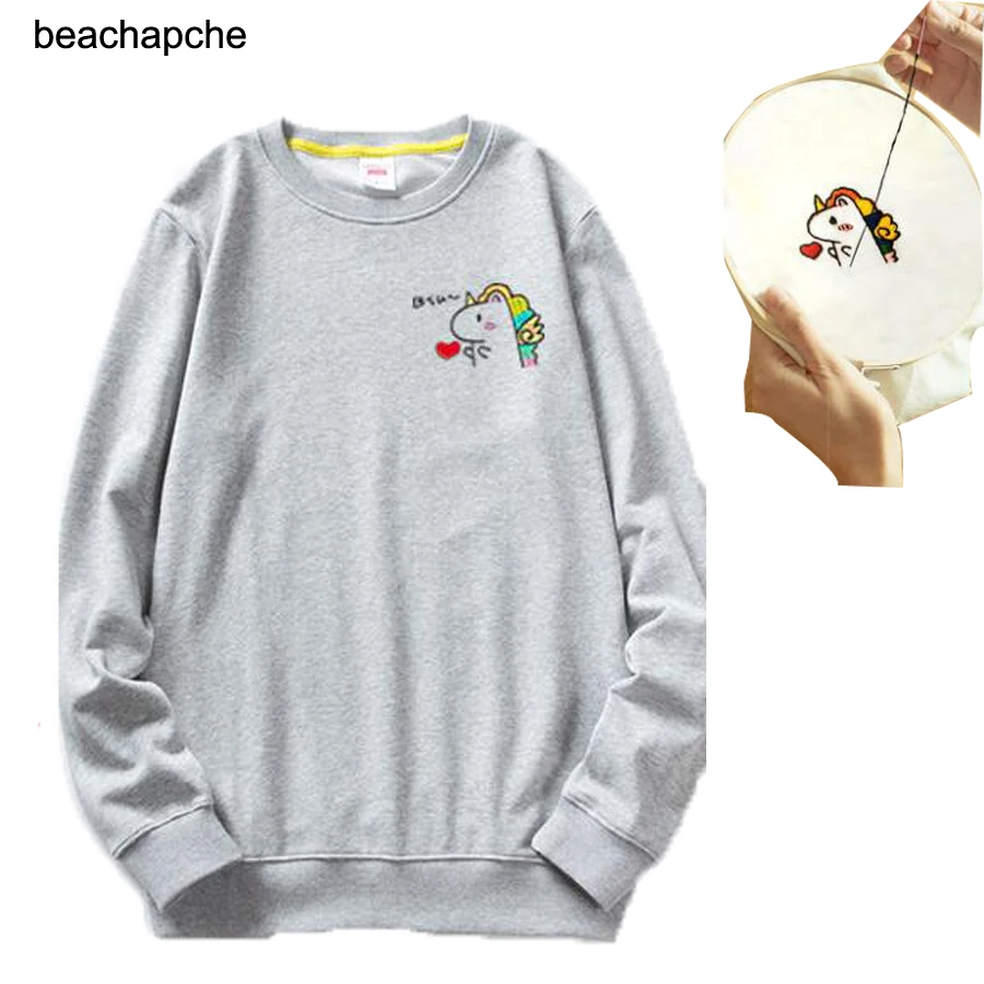 

Custom Hoodies Logo Text Photo Hand embroidery Women Personalized 2019 Autumn Women Tik Tok Hooded Sweatshirts