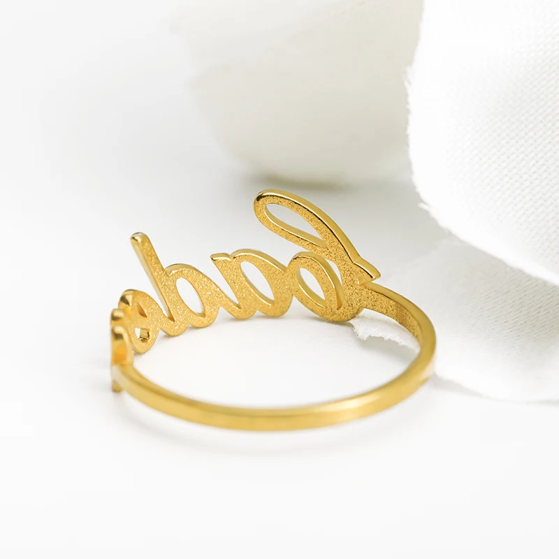 Золотое серебряное штабелируемое персонализированное именное кольцо для женщин лучшие друзья Bijoux Femme обручальное кольцо из нержавеющей стали именное кольцо
