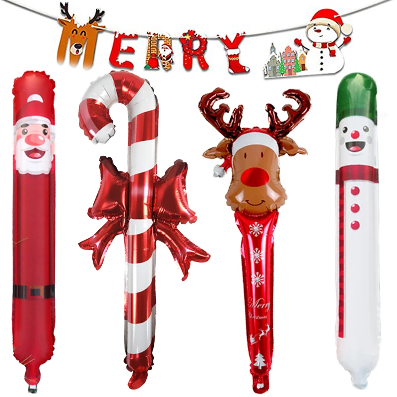 

Christmas Inflatable Balloons Santa Claus Snowman Bear Decorative Balloons Xmas New Year Children's Gifts Party Banquet Decor