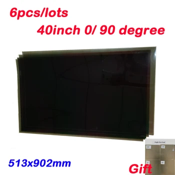 

6PCS 40inch 40 inch 0 90Degree 513x902MM Monitor LCD LED Polarizer Polarizing Film Sheets for Samsung/LG Shar TFT LCD LED TV