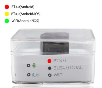 Vgate iCar Pro elm327 v1.5 WiFi/Bluetooth 3,0/4,0 Android Torque app OBDII scan tool elm 327 Поддержка Android/IOS - Цвет: Красный