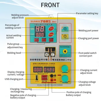 Cheap SUNKKO 788S Spot Welder New Upgrade 2.8KW Spot Welding Machine Battery Spot Welding Battery Us Power Charging Test 18650 Battery