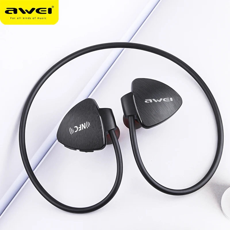 Спортивные стереонаушники AWEI A847BL Bluetooth 4 2 водонепроницаемая гарнитура с шейным