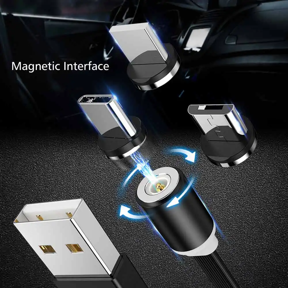 Магнитный USB кабель для iPhone, Micro USB кабель, USB C, магнитный кабель для зарядки, выдвижной кабель для samsung, Xiaomi, huawei