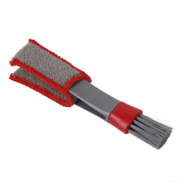 2 In 1 Car Air-Conditioner Outlet Cleaning Tool Multi-purpose Dust Brush Car Accessories Interior Multi-purpose Brush Cleaning grey red
