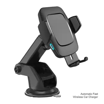 

Qi Wireless Car Fast Charger Mount Magnetic Sensor Automatic Clamp Type C Mobile Phone Car Stand Quick Charger Holder Bracket