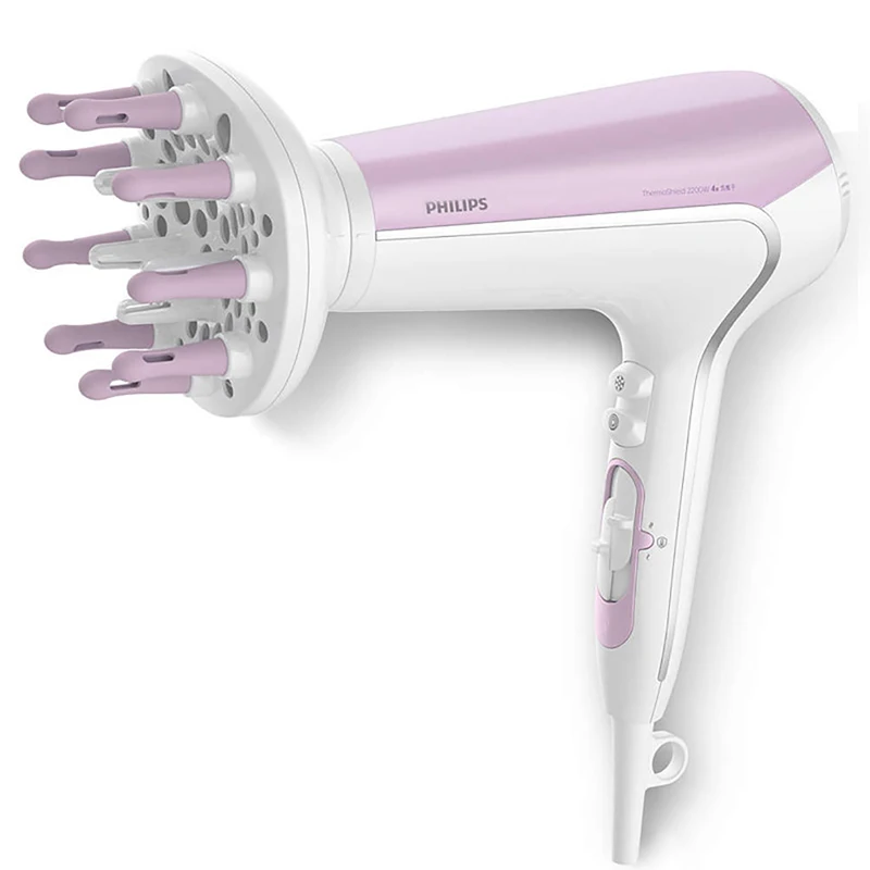 Фен для волос PHILIPS BHD278/75 с высокой мощностью 2200 Вт, 3 скоростного ускорения урбо, быстрая сушка, фен для волос с отрицательными ионами для дома