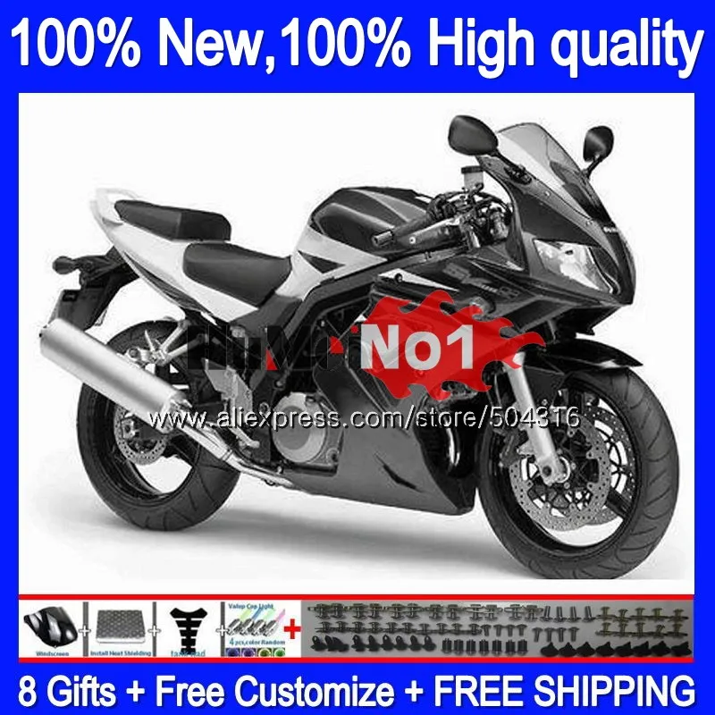 No. 1 SV650S для SUZUKI SV1000S SV1000 SV650 S 26MC. 127 серого, белого цвета, SV 650 S 1000 2009 2010 2011 2012 2013 08 09, 10, 11, 12, 13 лет, обтекатели - Цвет: No. 1