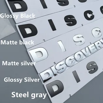 

Round Font Letter Emblem Badge Car Styling accessories for DISCOVERY 4 Hood Rear Trunk Logo Sticker chrome silver Black Red grey
