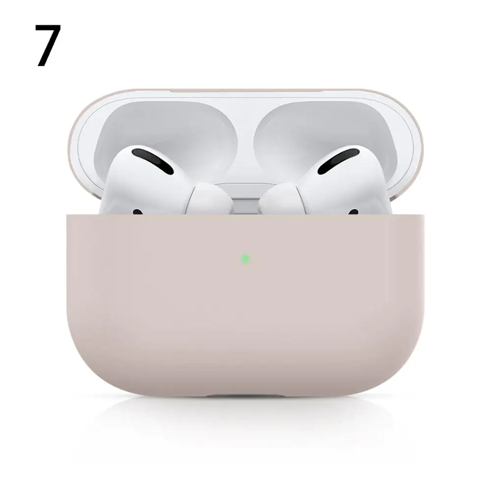 Силиконовый чехол для наушников для Apple Airpods Pro Чехол для AirPods 3 bluetooth беспроводная зарядная коробка для Airpods защитный чехол - Цвет: 7.Pink Sand