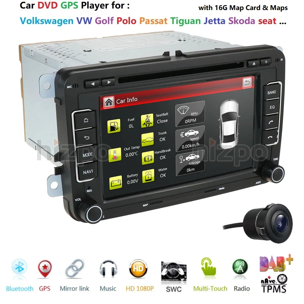 7 &quot2din автомобильный DVD GPS Радио стерео проигрыватель для Volkswagen VW Гольф 6 Jetta passat b6