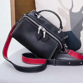 

Soft leather small bag female 2020 new wave Korean version of the simple leather shoulder messenger bag female small fresh littl