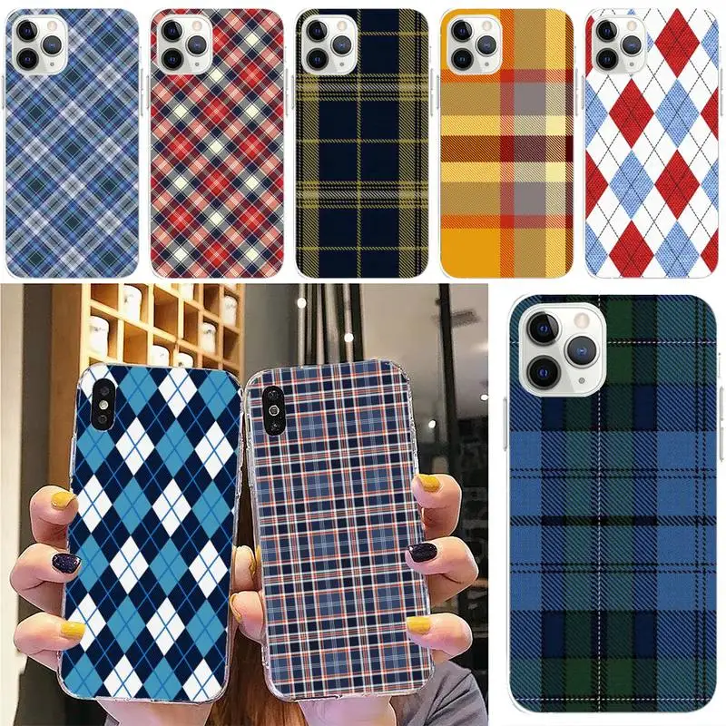 Британский модный клетчатый чехол для телефона Iphone11 12 13 Pro Max SE 2020 6s 7 8 Plus X Xs Xr