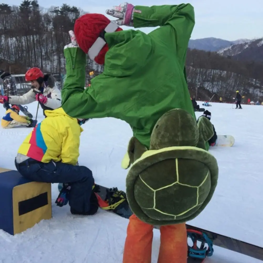 Для взрослых детей лыжное снаряжение черепаха сноуборд Защита лыж сноуборд хип защита милый мультфильм Хип наколенник