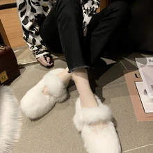 Женская обувь с мехом; коллекция года; сезон осень-зима; Новая женская обувь; модная милая мягкая обувь в горошек