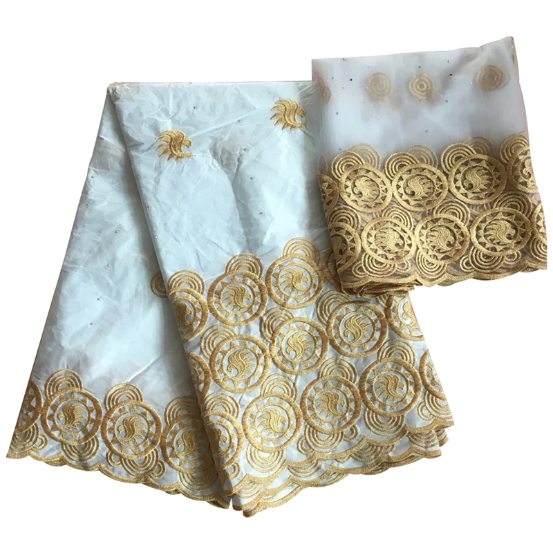 Лидер продаж в африканском стиле Getzner ткань с камни парча в Гвинейском стиле высокое качество хлопковый Базен Riche ткань 5+ 2 м