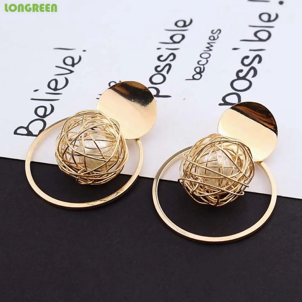 Metal Simple Stylish Geometric Round Unique Earrings For Women Girl Gifts Stainless Steel Earrings Set De Aretes Orecchini Donna