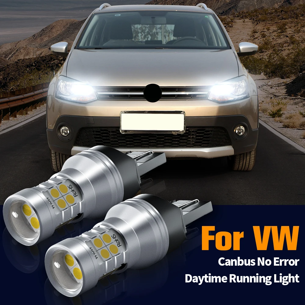 Светодиодные дневные ходовые огни 2 шт. лампа DRL Canbus W21W 7440 T20 для VW Polo 6C 2009 2010 2011 2012