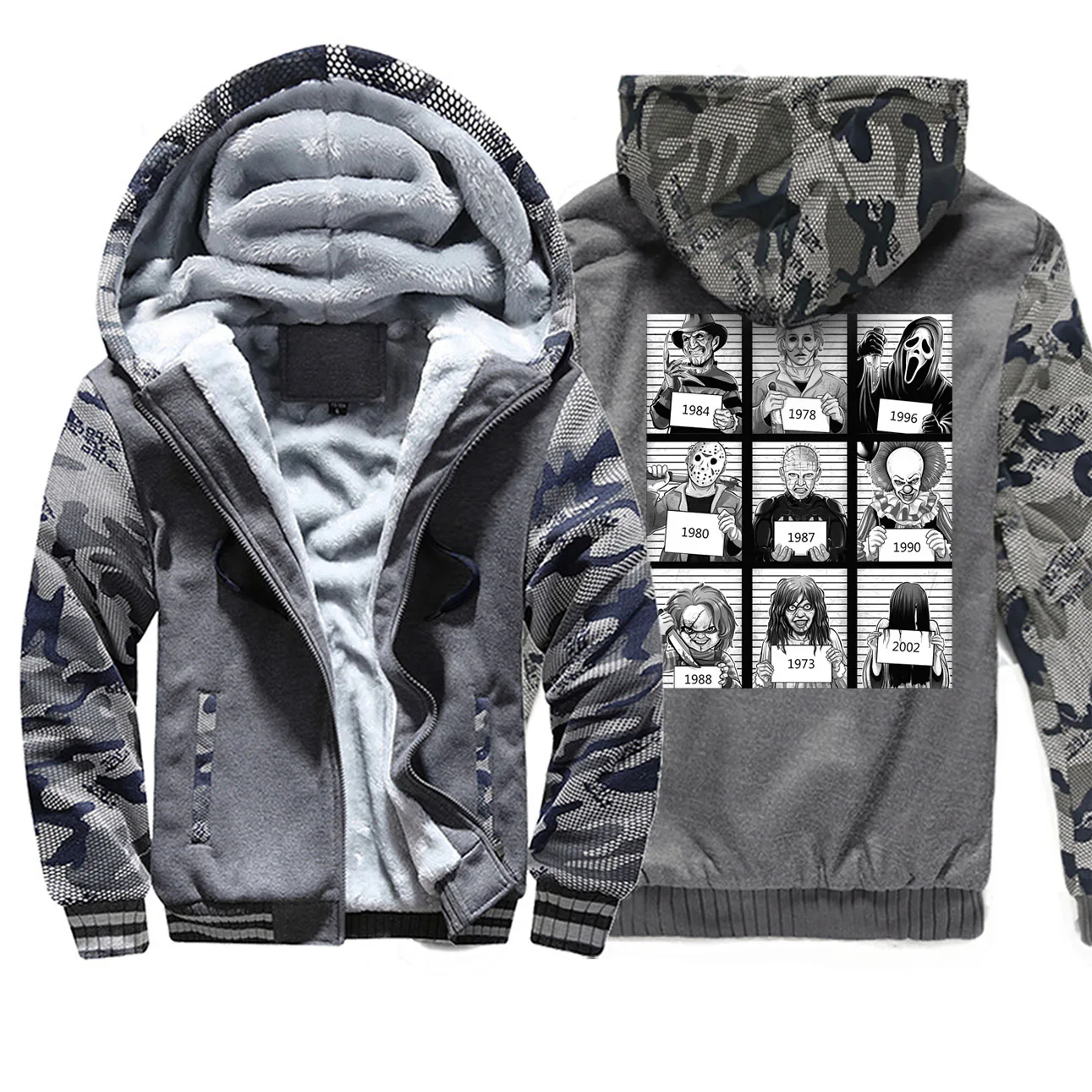 Jason Voorhees Freitag Der 13Th Maske Camo толстовки мужские s Freddy Horror Kult мужские хип-хоп Уличная Повседневная Спортивная одежда размера плюс - Цвет: Dark Gray 6