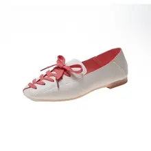 Женская обувь; сезон весна-осень; обувь на плоской подошве; женская обувь; zapatos de mujer; модные туфли-лодочки на шнуровке с квадратным носком; повседневные женские лоферы