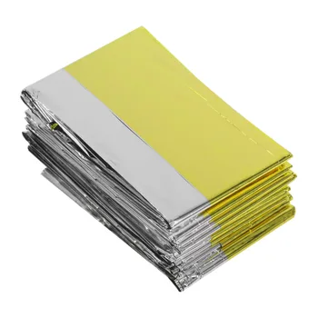 

2018 new 160*210cm Emergency Blanket Lifesaving Thermal Insulation Sunscreen Blanket Gold Silver Double Color dropshipping