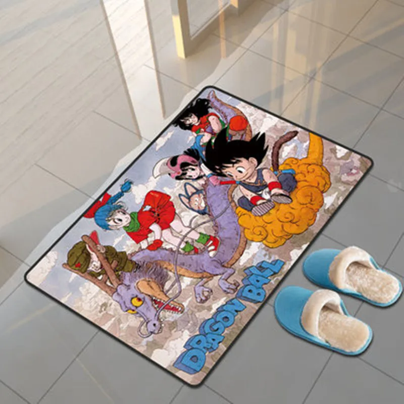 80X50CM Аниме Драконий жемчуг Супер Саян Shenron прямоугольный ковер сын Goku vegeta хорошо впитывают воду, нескользящий ковер для сбора современные игрушки M2119 - Цвет: 80X50CM