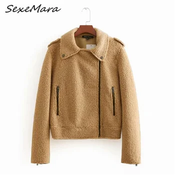 

Casual Fall Jacket Women Slim Regual Fashion Khaki Patchwork Zippers Jacket Plus Size 2019