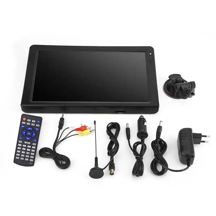 LEADSTAR 12 인치 HD 휴대용 TV ISDB-T USB 디지털 텔레비전 미니 자동차 TV 오디오 비디오 플레이어 지원 MP4 모니터 EU 플러그 6 -