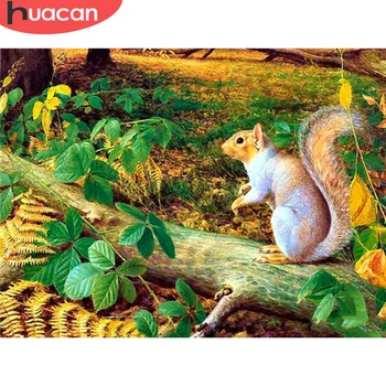 

HUACAN 5D Diamond Painting Squirrel Full Square New Arrival Diamond Embroidery Animal Craft Kit MosaicTree Handmade Gift Art
