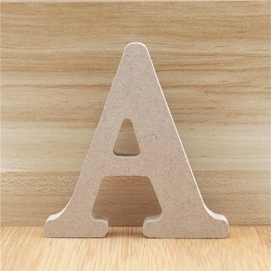 A 1 шт. 10 см деревянные буквы Алфавит имя буквы стоячие DIY Слова Дизайн художественные поделки дерево Вечеринка день рождения Домашний декор 3,94 дюймов - Цвет: A