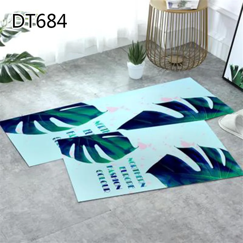 1PCS Doormat Kitchen Leaves Pattern Doormat For Living Room Bedroom Popular Cartoon Unicorn Printed Door Mat Home Decoration - Цвет: 29