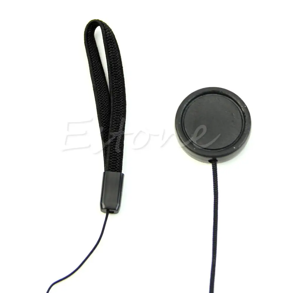Black 1 шт. крышка объектива Крышка держатель Веревка для Nikon Canon sony Pentax Fuji Panasonic L41E - Цвет: Black