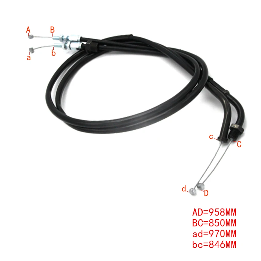 Artudatech 1 Pair Throttle Cable Motorcycle Throttle Cables for H-O-N-D-A CB400SF Superfour NC31 CB400 1992-1998 Black