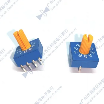 

0-9 rotary coding switch 10-bit PCB 8421C positive code 4:1 handle 7mm horizontal