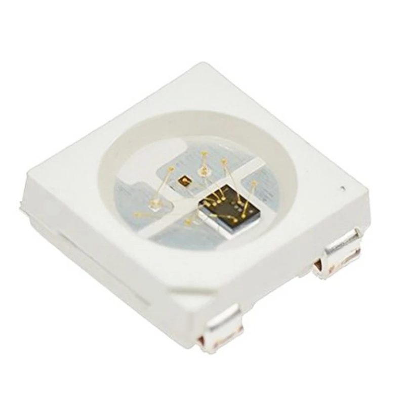 100 шт. WS2812B RGB светодиодный чип 5050SMD белый PCB WS2812 индивидуально адресуемый пикселей