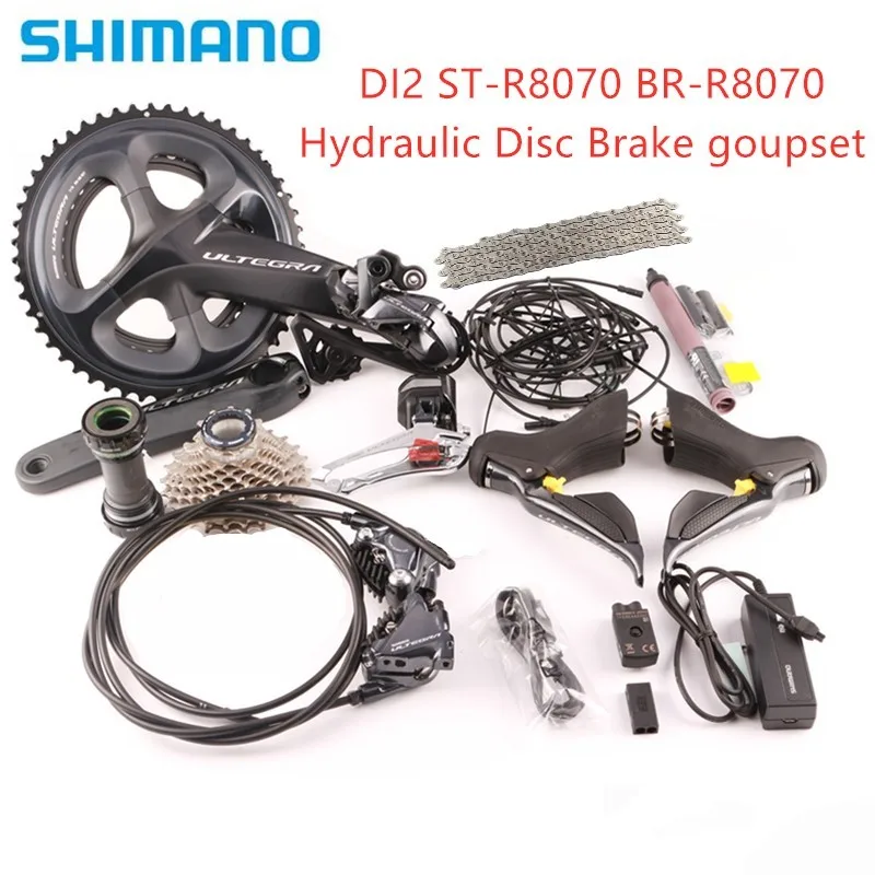 Shimano ultegra-ロードバイク用油圧ディスクブレーキセット,r8070 di2,st fd rd r8050