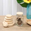 Bamboo Lids Reusable Mason Jar Canning Caps Non Leakage Silicone Sealing Wooden Covers Drinking Jar Home Kitchen Supplies ► Photo 3/6