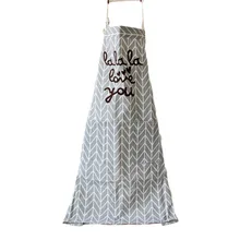 Хлопковый и льняной полосатый кружевной край карман безрукавный Фартук комплект для уборки кухни рабочая одежда фартук