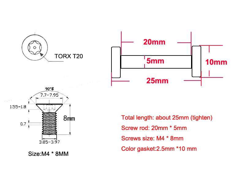 Серо голубые винты TORX 1 Ручка ножа из нержавеющей стали 7 25 мм подходит для