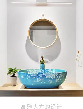 

Germany Bathroom Ceramic Washbasins WC Sink For Toilet Nordic White Lavatory Faucet Countertop Shampoo Basin & Free Strain