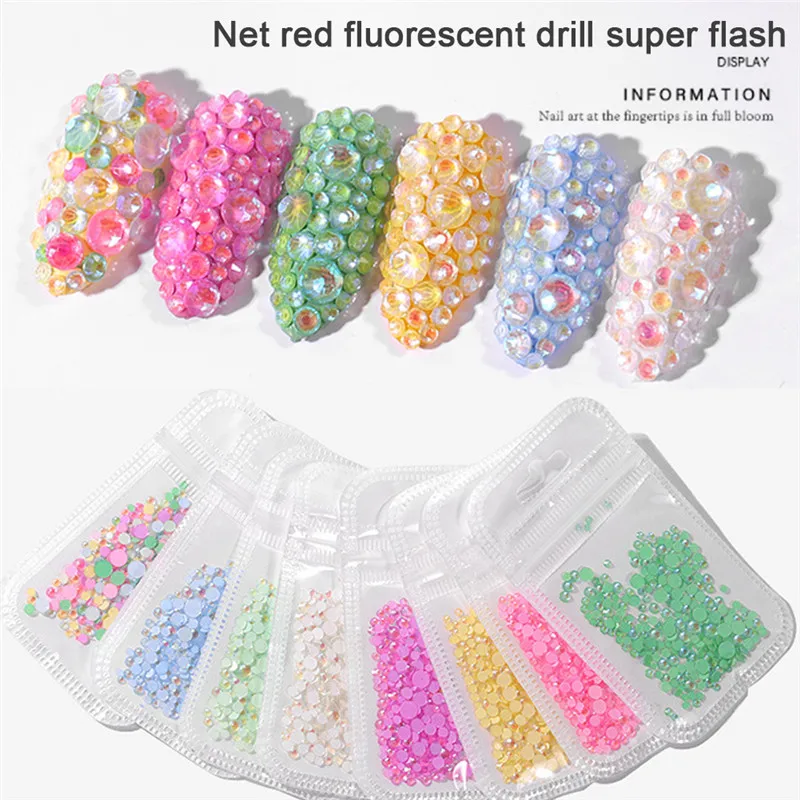 1 шт. в упаковке с украшением виде кристаллов красочные смешанные Размеры ss6-ss20