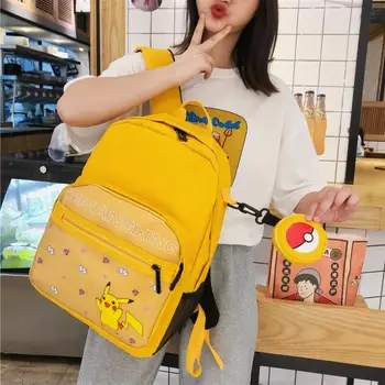 

Anime Pokemon Pikachu Backpack Cute Cartoon Cosplay Computer Capacity School Bags Teenager Girls Boys Kawaii Mochilas Feminina