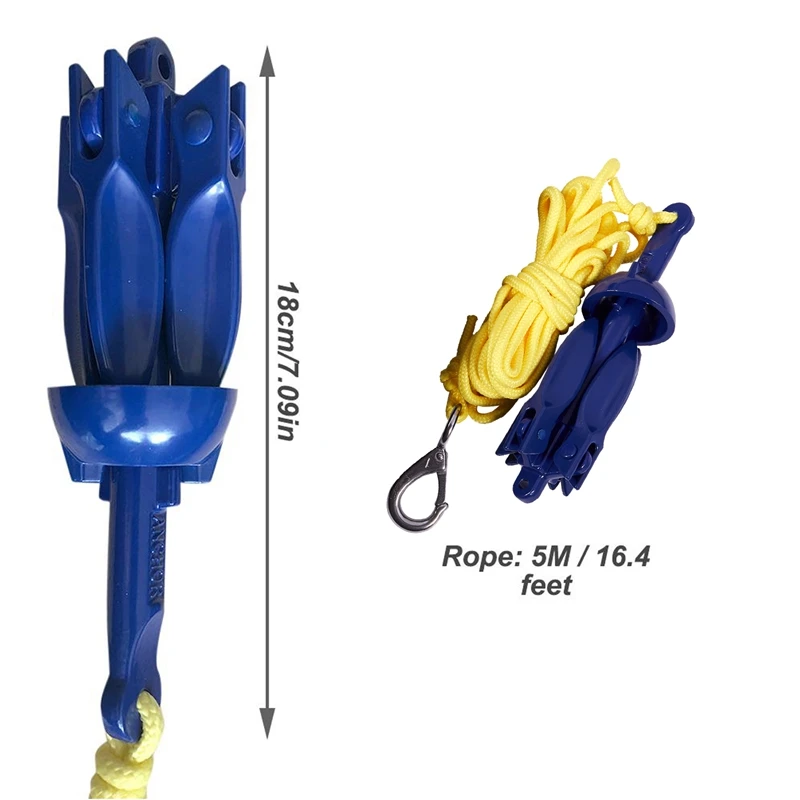 4-телескопический зуб бороны гребные лодки складной якорь, маленькие носки-башмачки Морской Якорь Веревка в наборе для каяк каноэ надувная лодка Морской парусник гидроциклов Рыбалка Acc